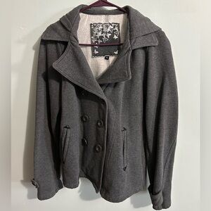 Grey hooded jacket